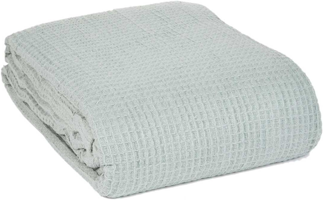 Temperature Regulating Cotton Blanket Twin, Blue