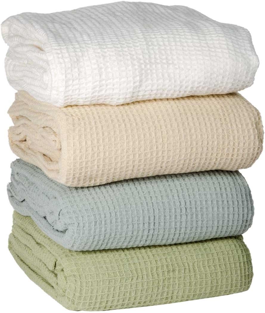Temperature Regulating Cotton Blanket Twin, Blue