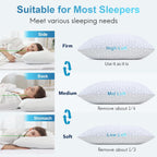 Cooling Gel Memory Foam Pillows Queen Size, Set of 2