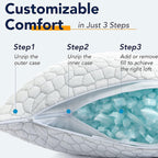 Cooling Gel Memory Foam Pillows Queen Size, Set of 2