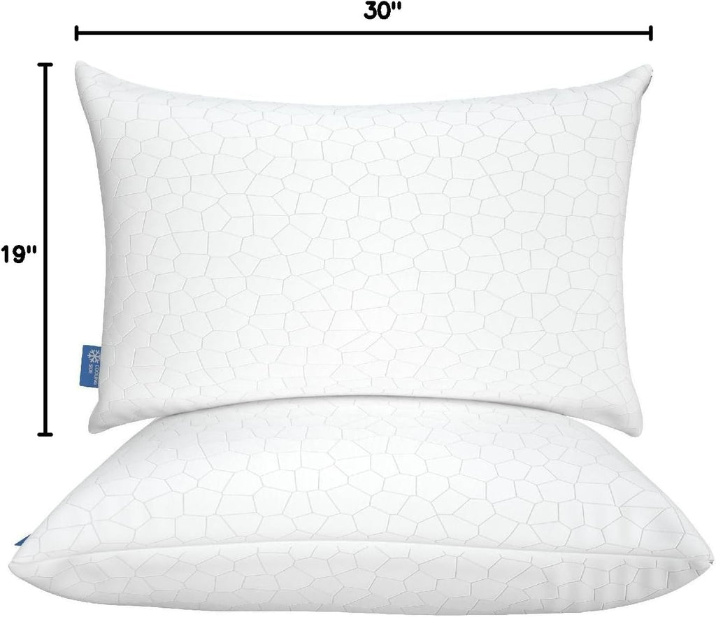 Cooling Gel Memory Foam Pillows Queen Size, Set of 2