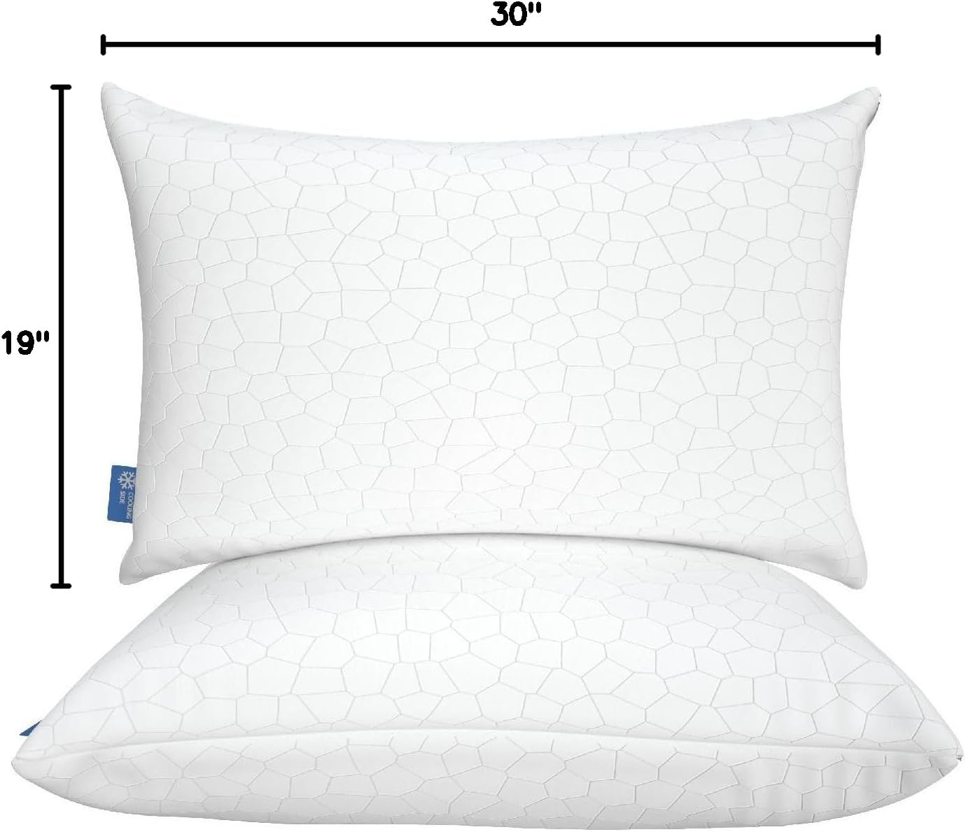 Cooling Gel Memory Foam Pillows Queen Size, Set of 2