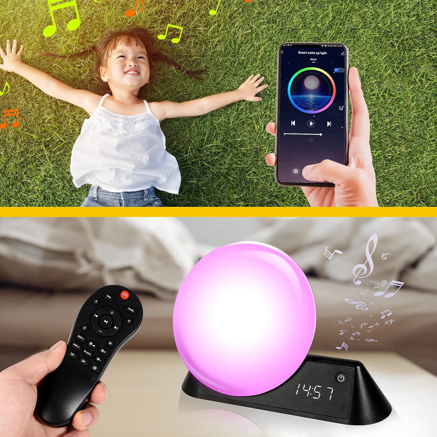 Smart Sunrise Alarm Clock with Wake-Up Light
