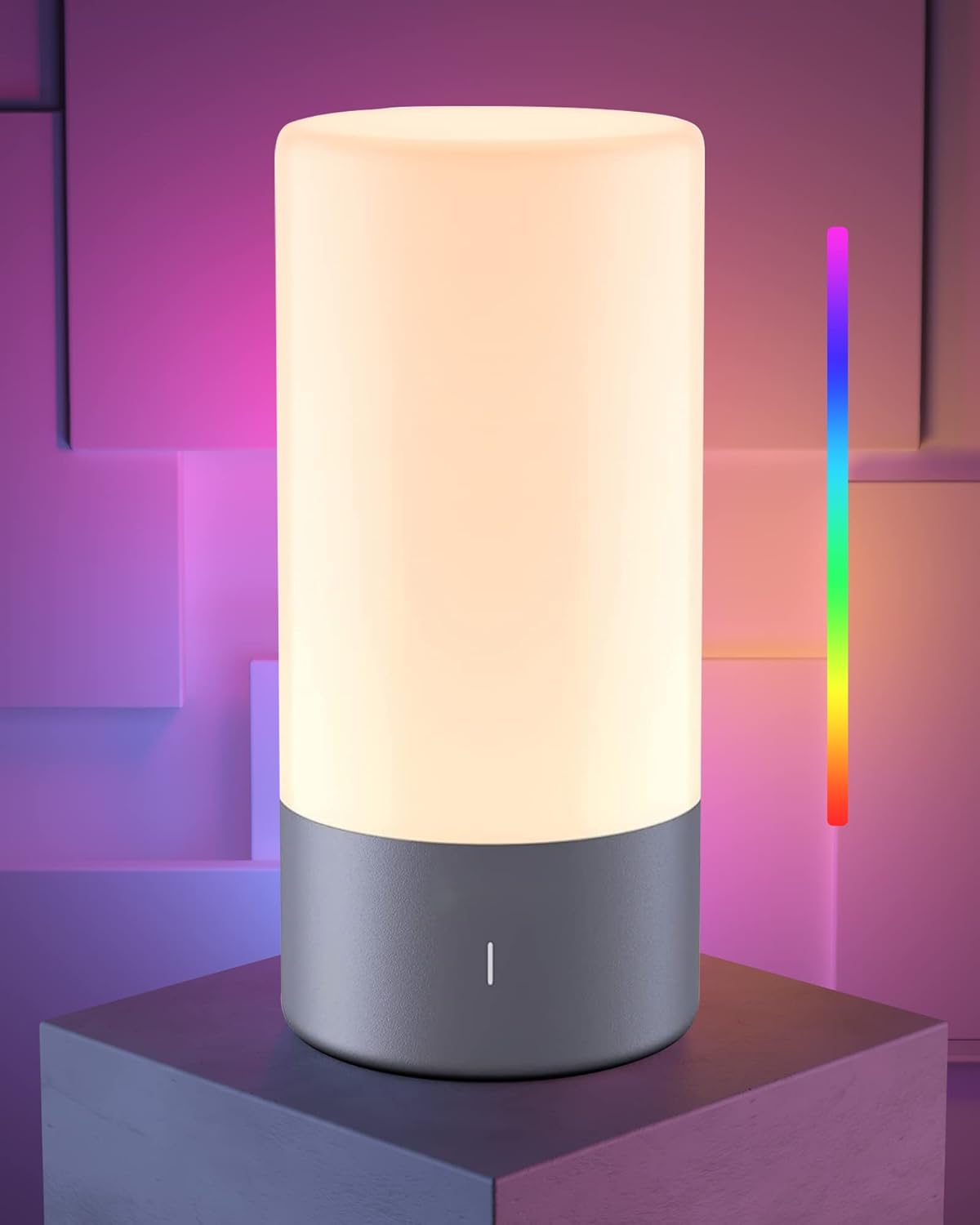 Bedside Touch-Control LED Lamp, 3-Level Dimmable with RGB Mode
