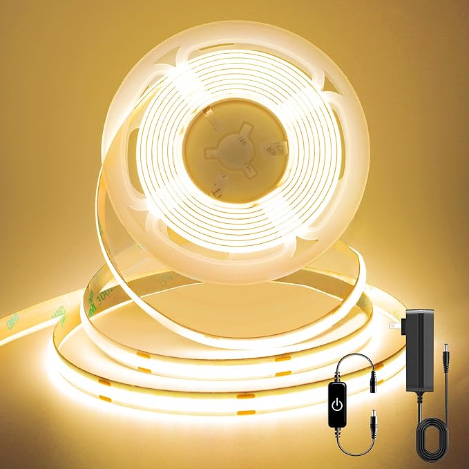 Touch Dimmable LED Strip Lights, 3M Warm White