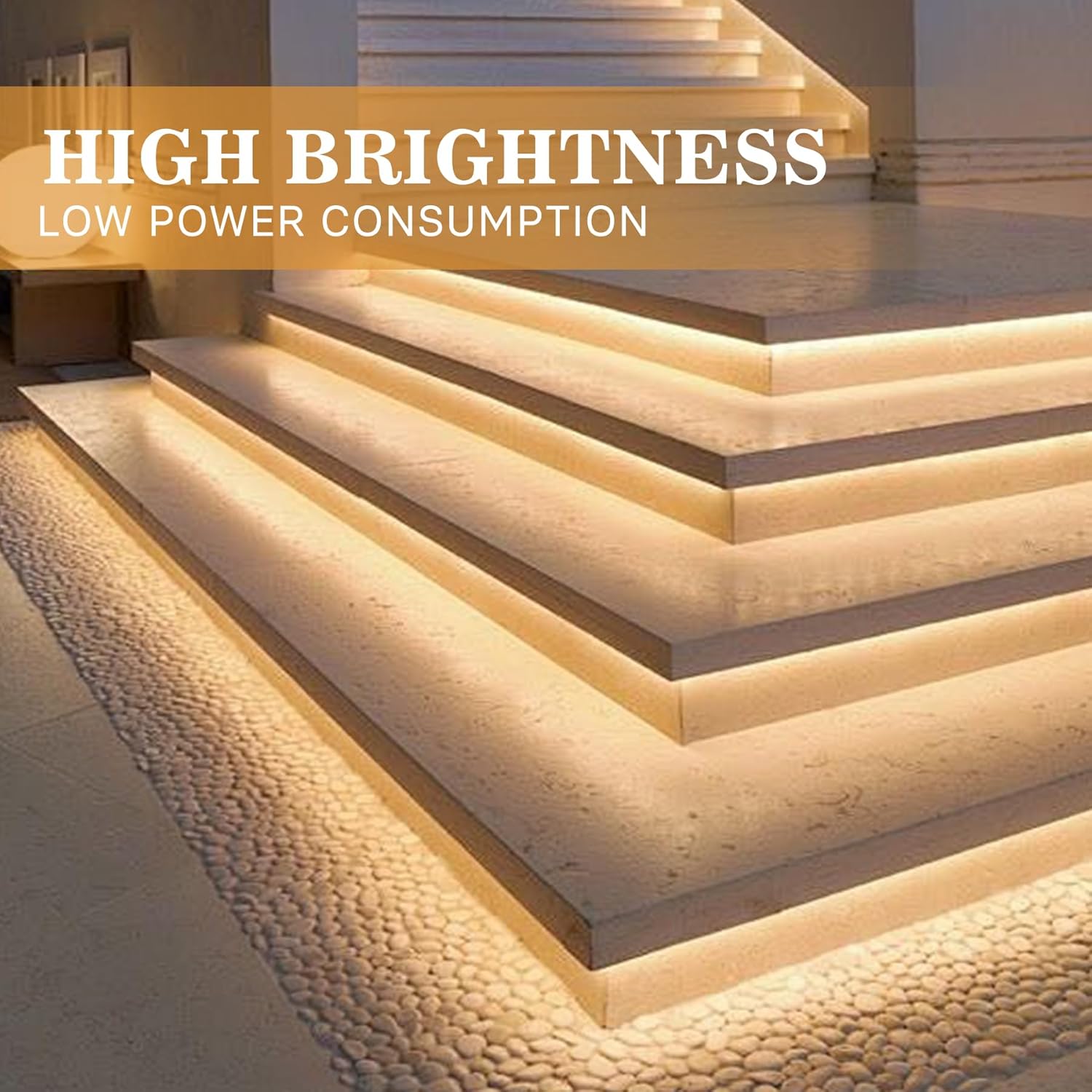 Touch Dimmable LED Strip Lights, 3M Warm White