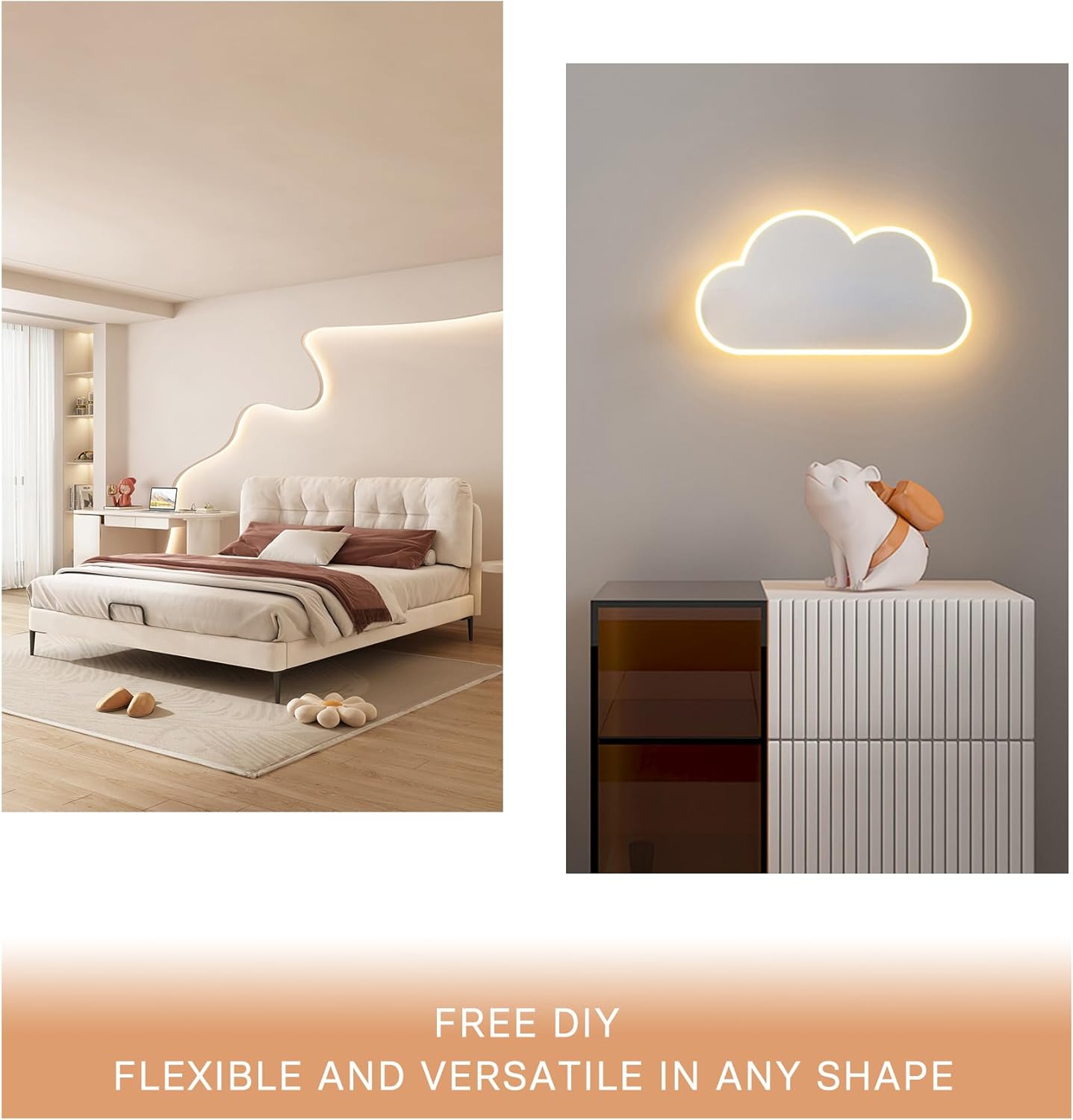 Touch Dimmable LED Strip Lights, 3M Warm White