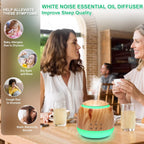 Essential Oil Diffuser & White Noise Machine Light Brown