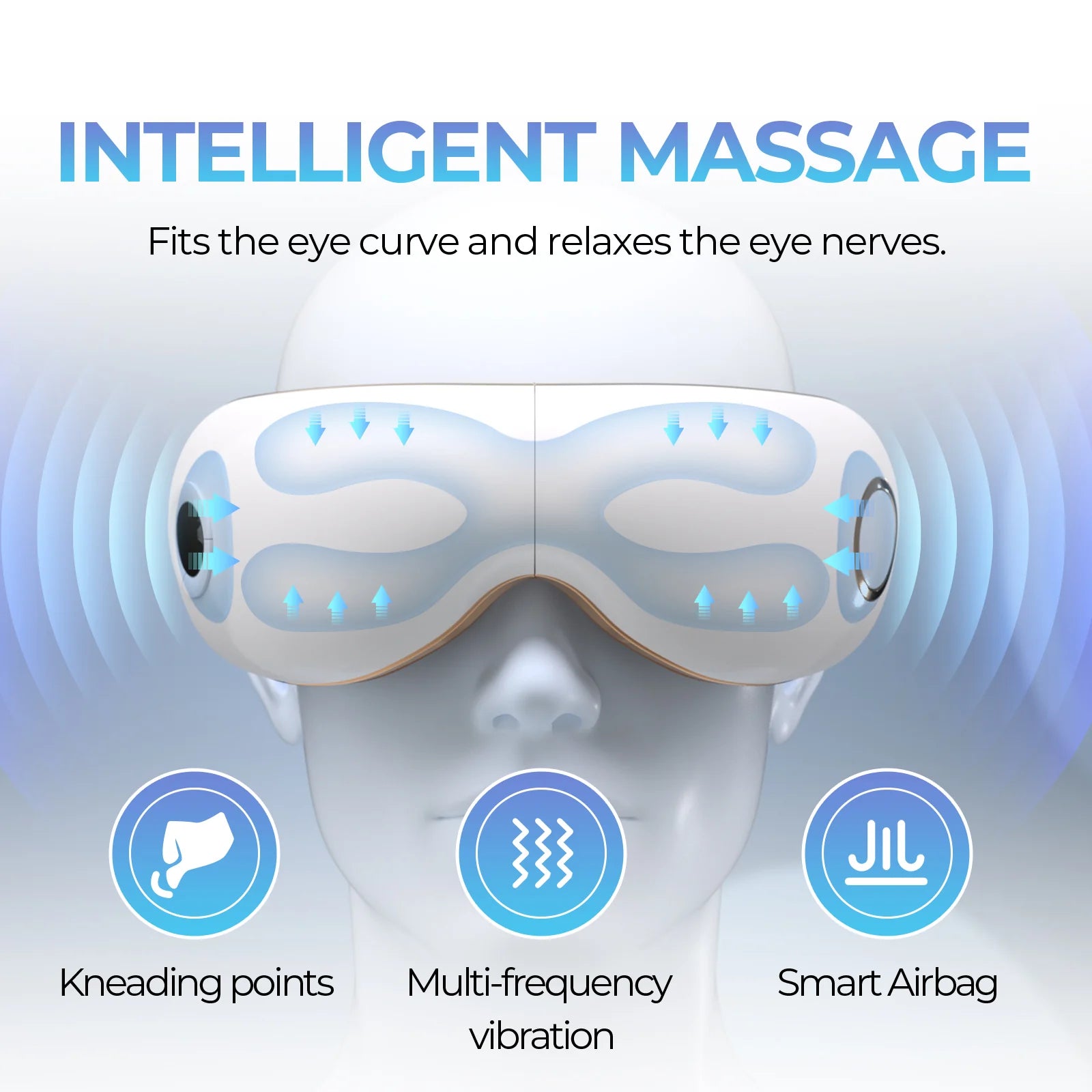 Heated Eye Massager with Vibration & Air Compression