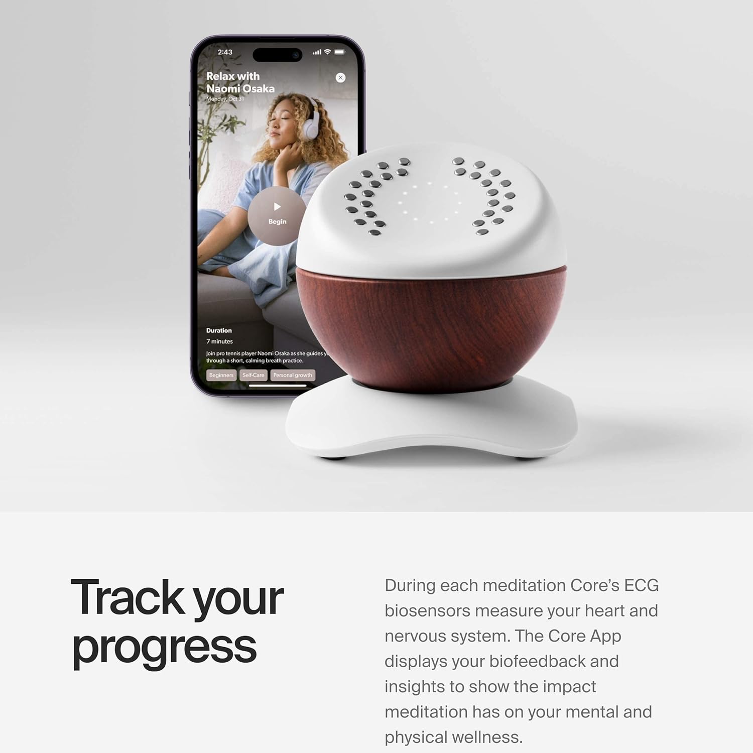 Core Meditation Trainer with Wellness App