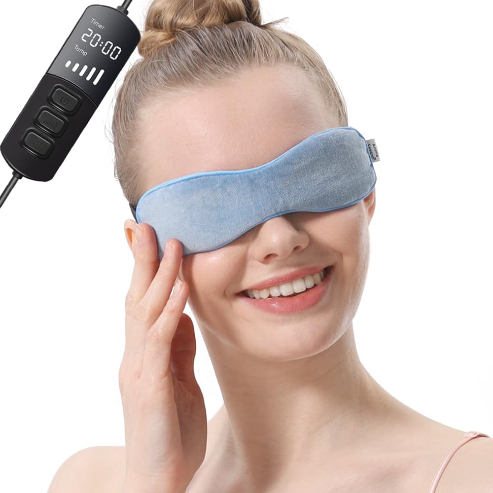 Heated Eye Mask with Flaxseed (Blue)