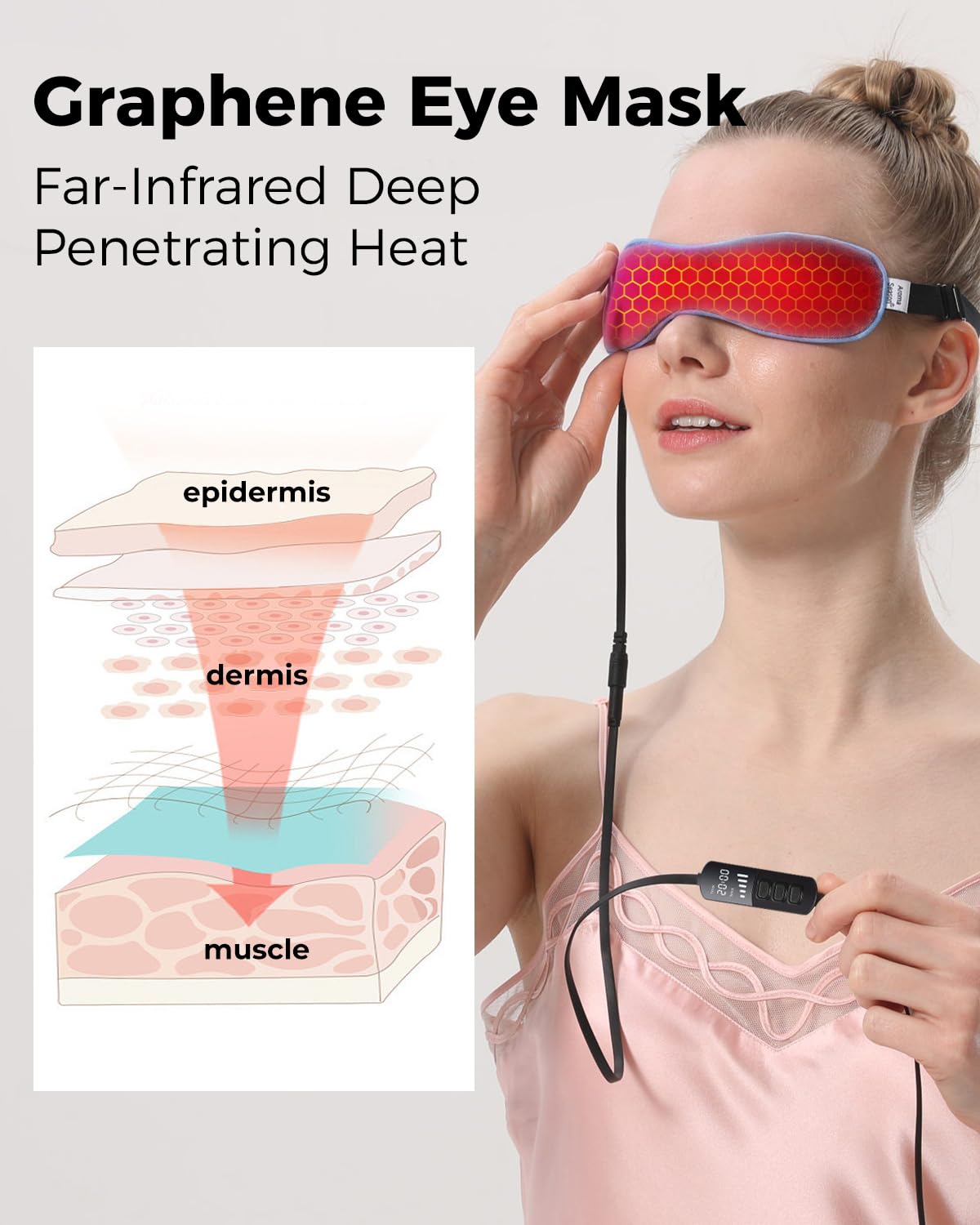Heated Eye Mask with Flaxseed (Blue)