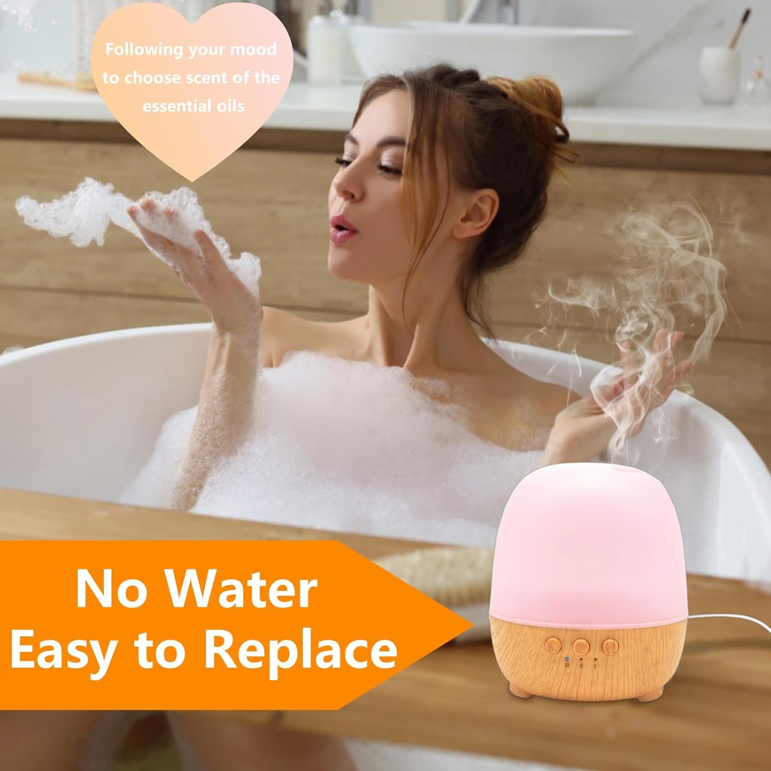 Waterless Essential Oil Diffuser with Smart Mist Control